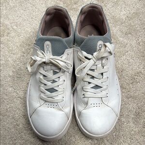 On Running White and Gray Sneakers